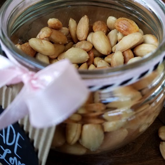 blanched 'n buttered almonds